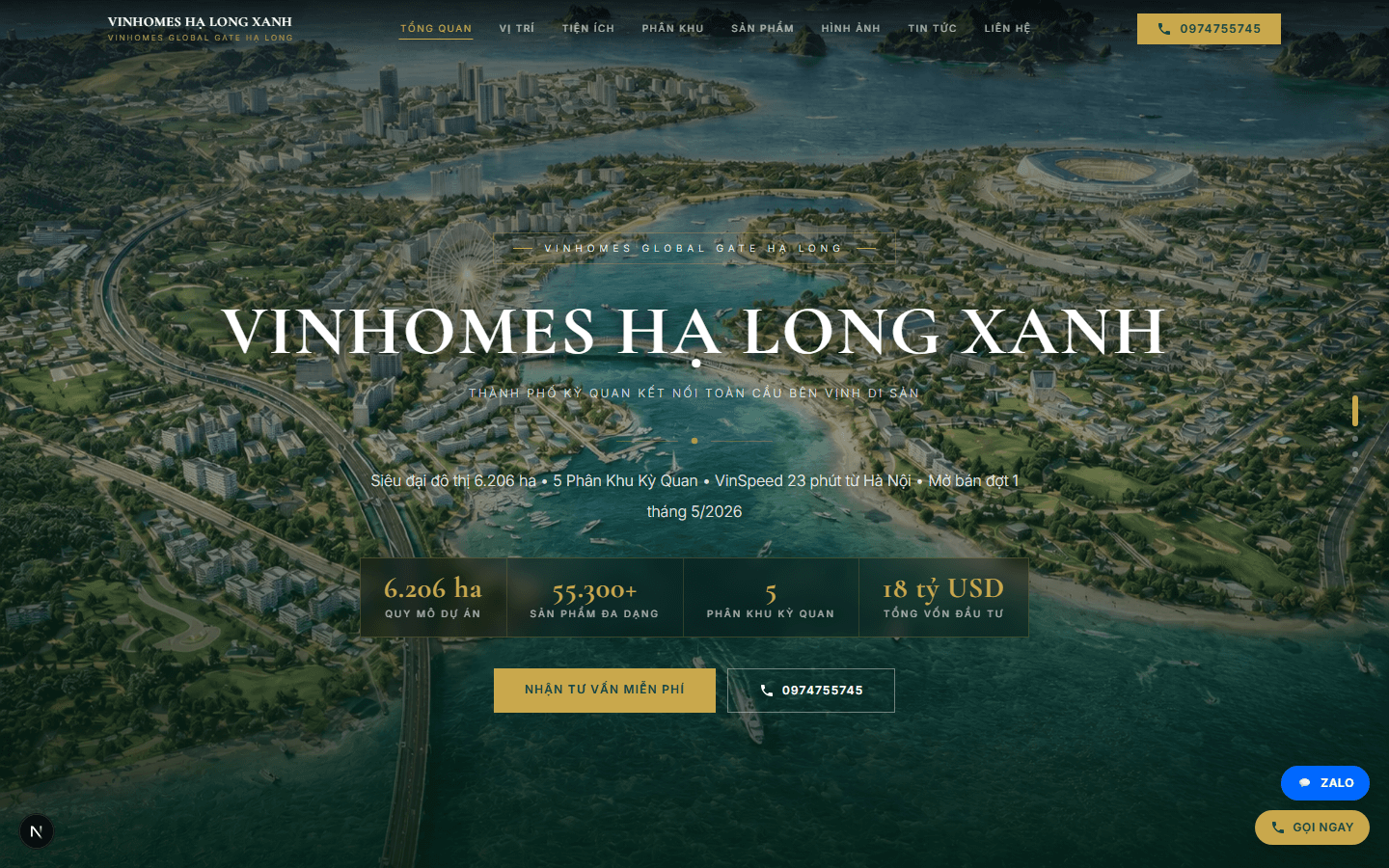 Website BĐS đã xuất bản — trang chủ
