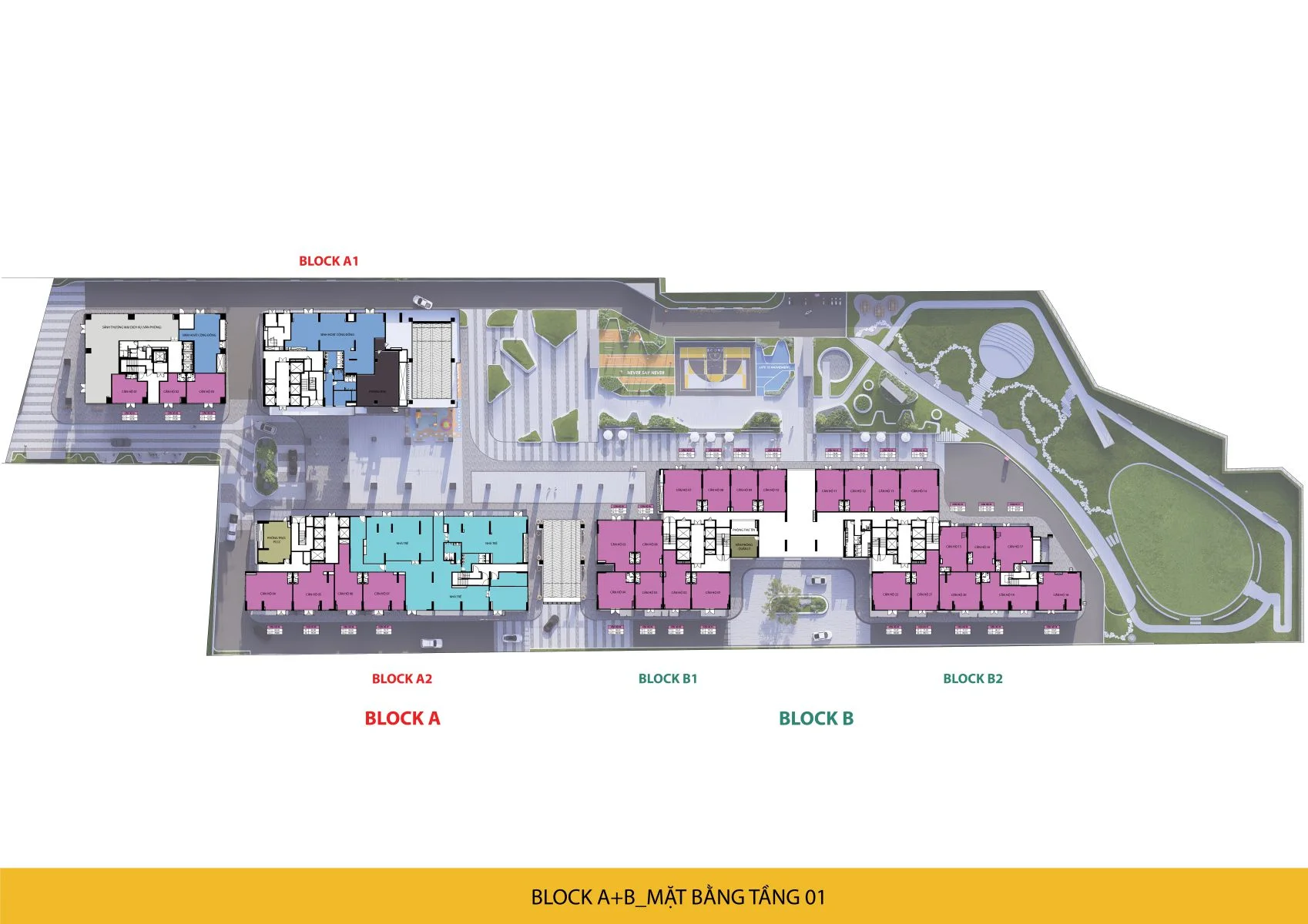 Mặt bằng tầng 01