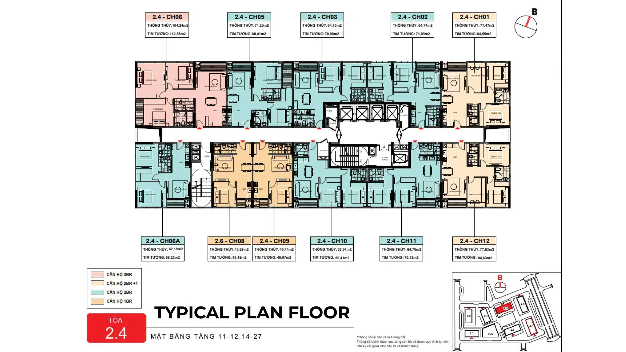 Mặt bằng tầng 2–4 tòa Capital Square