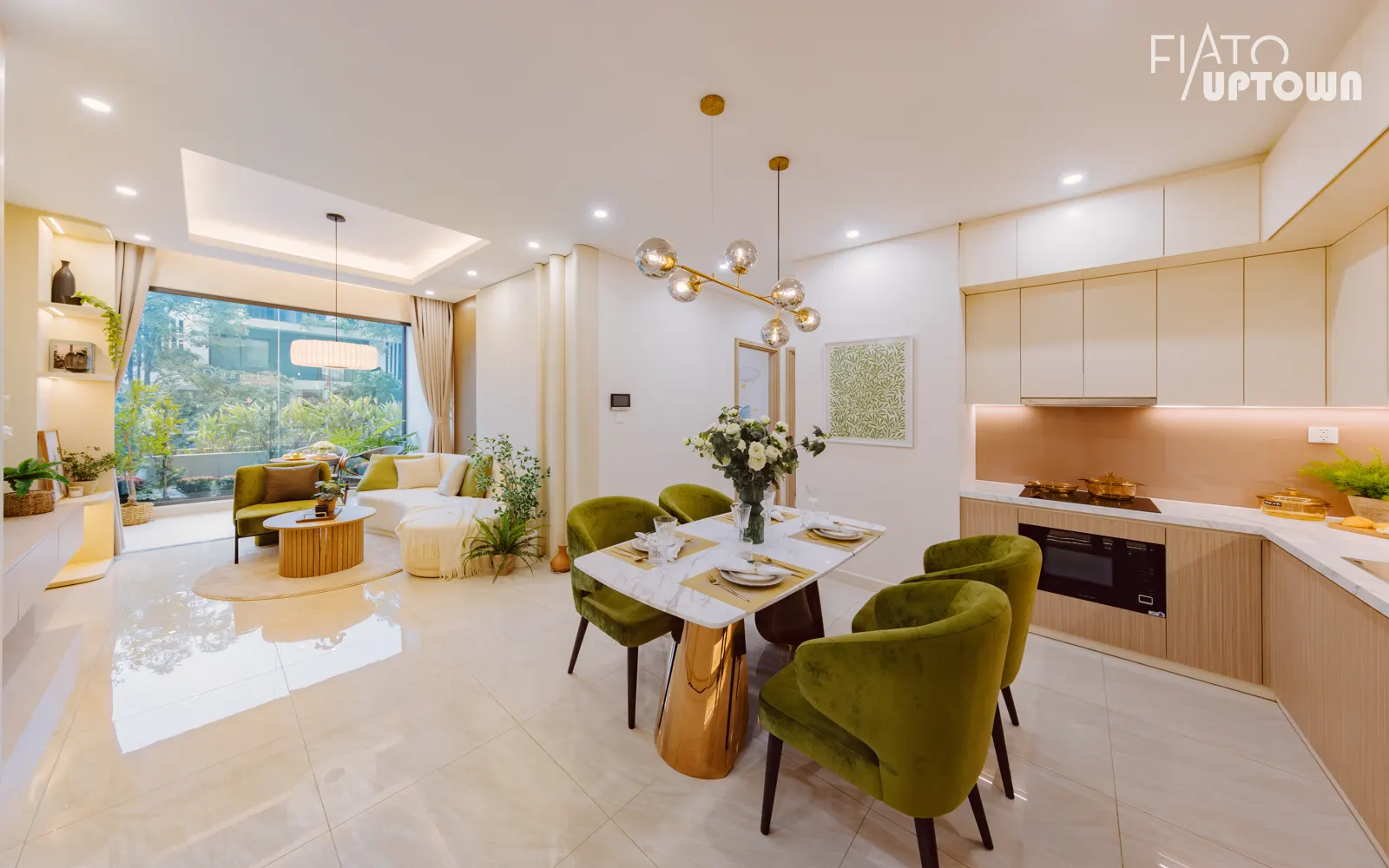 Phòng khách và bếp