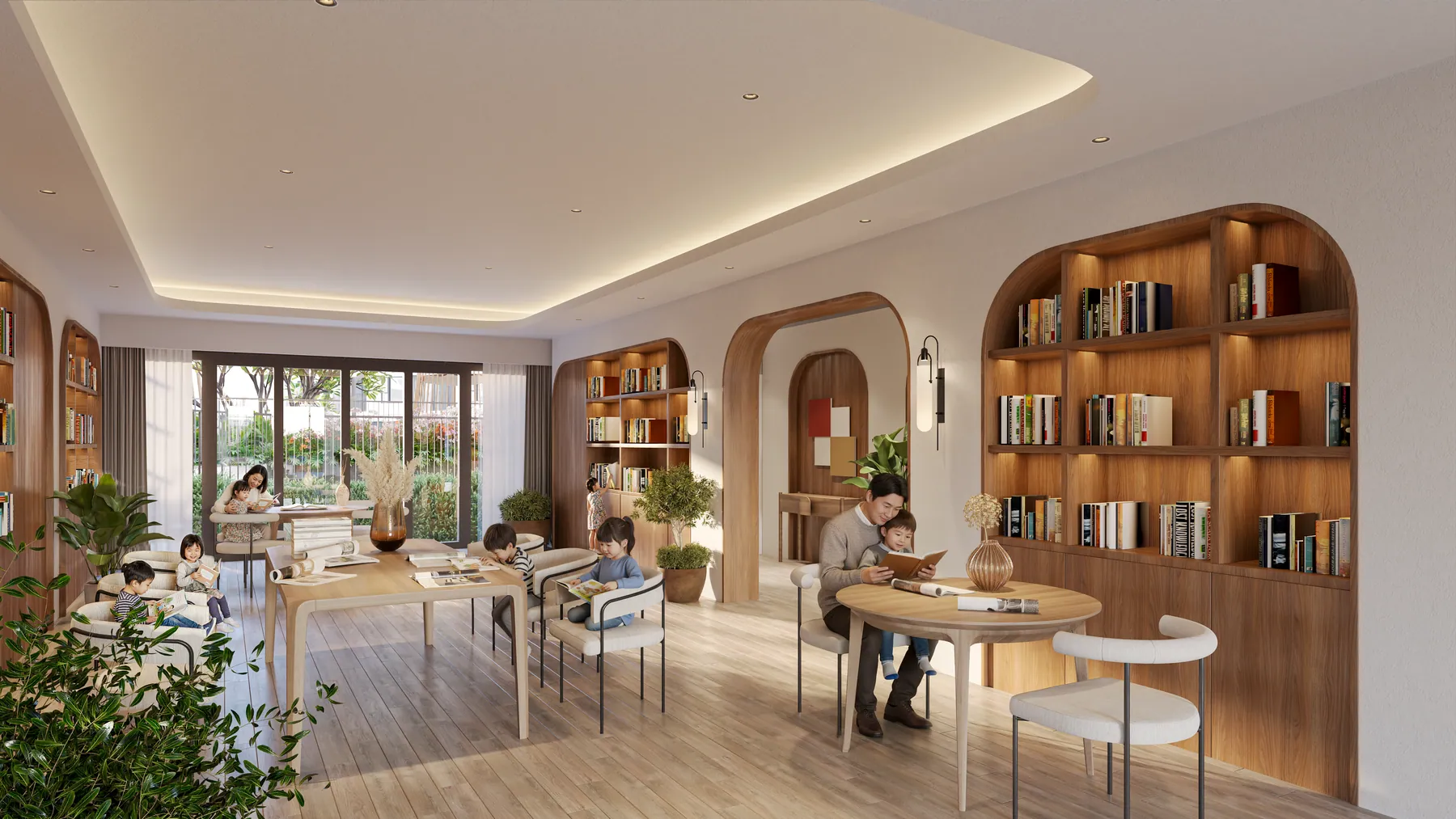 Vườn đọc sách & đường dạo