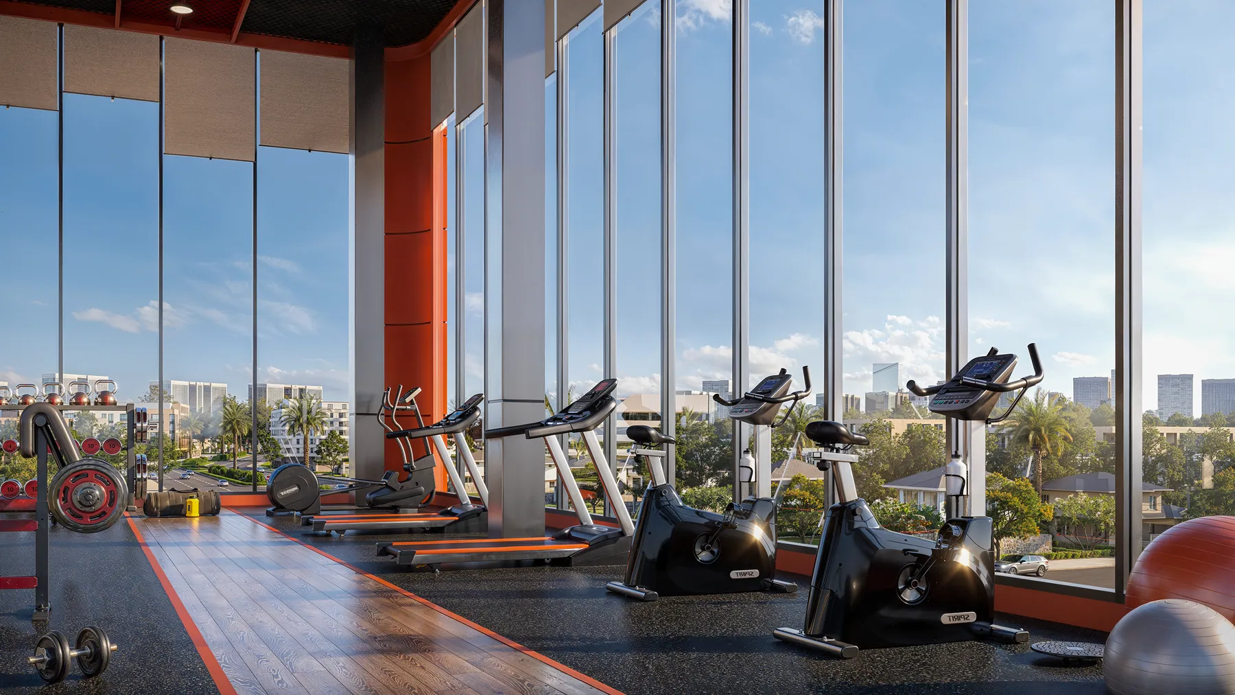 Gym · Yoga · Sauna
