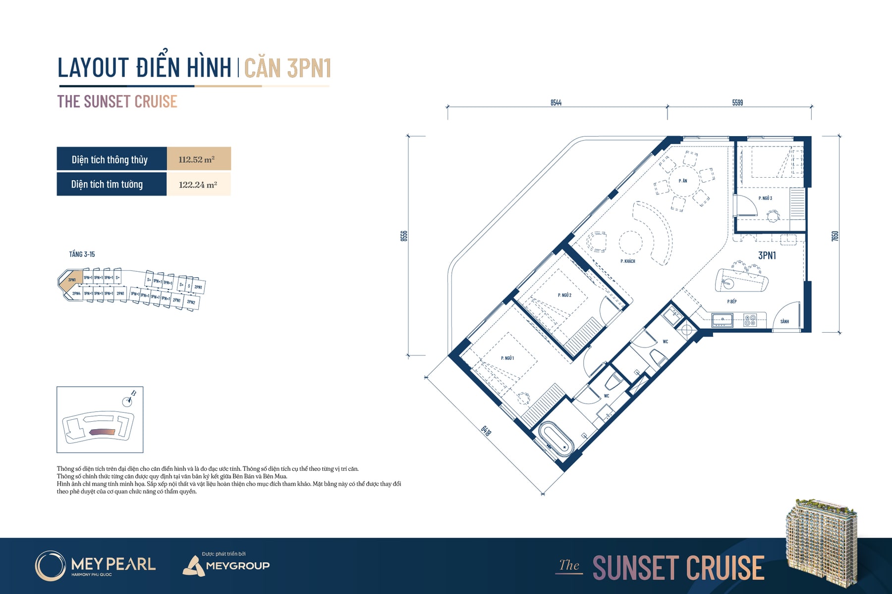 Căn hộ 3PN & Penthouse