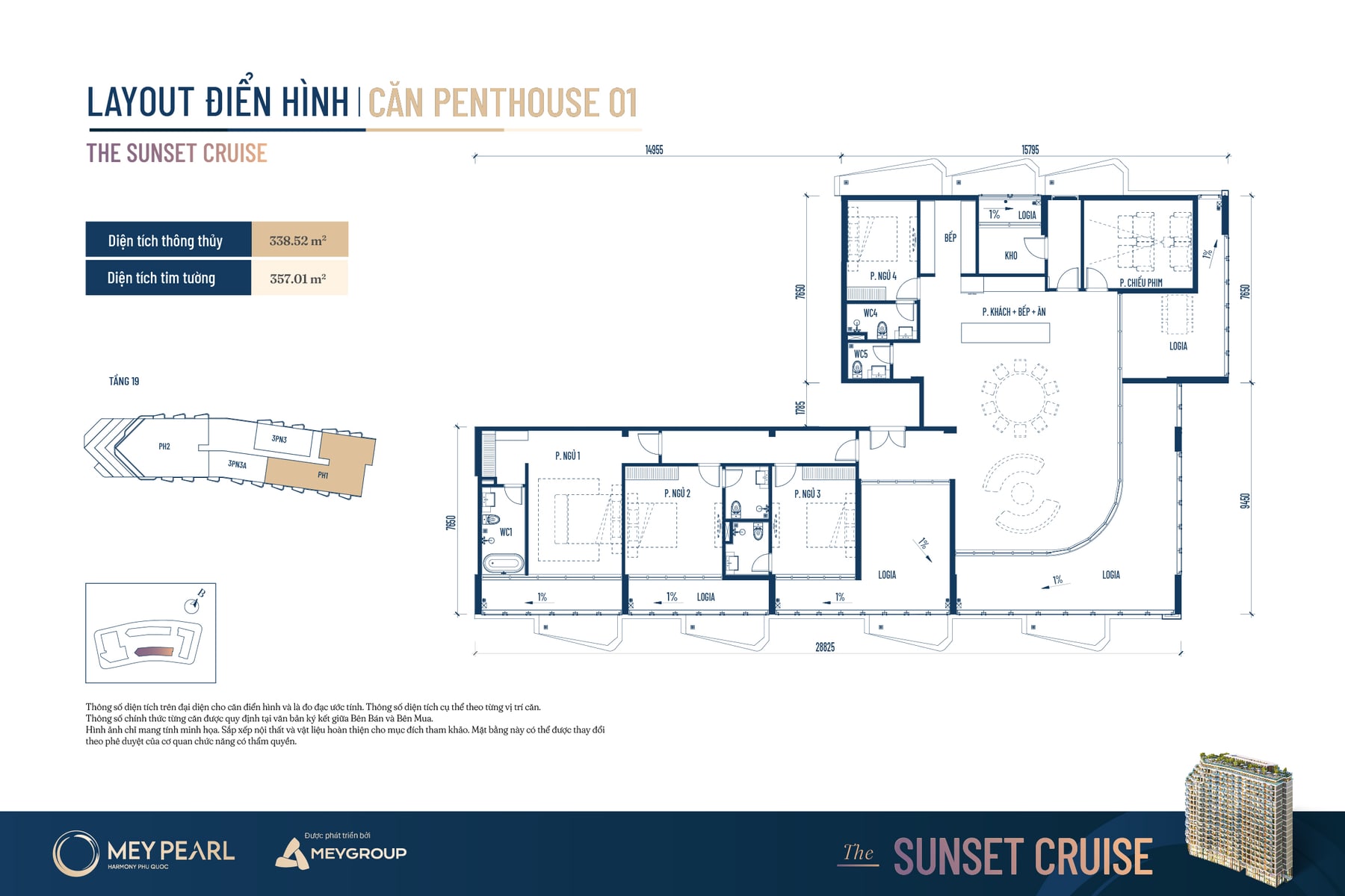 Căn hộ 3PN & Penthouse