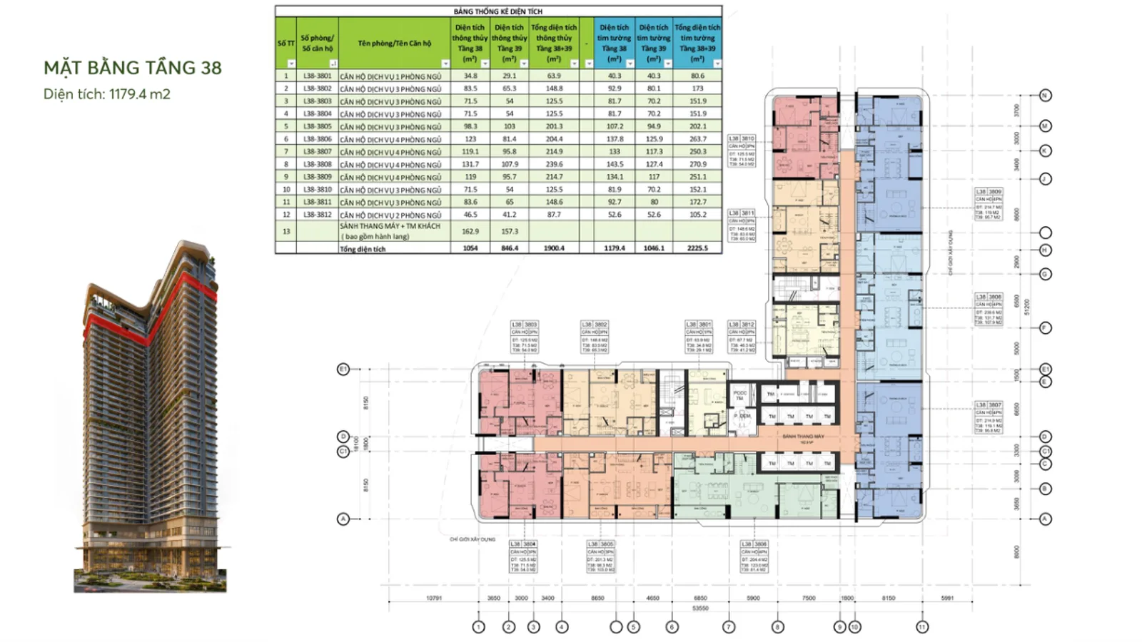 Căn hộ lớn 121,8 m²