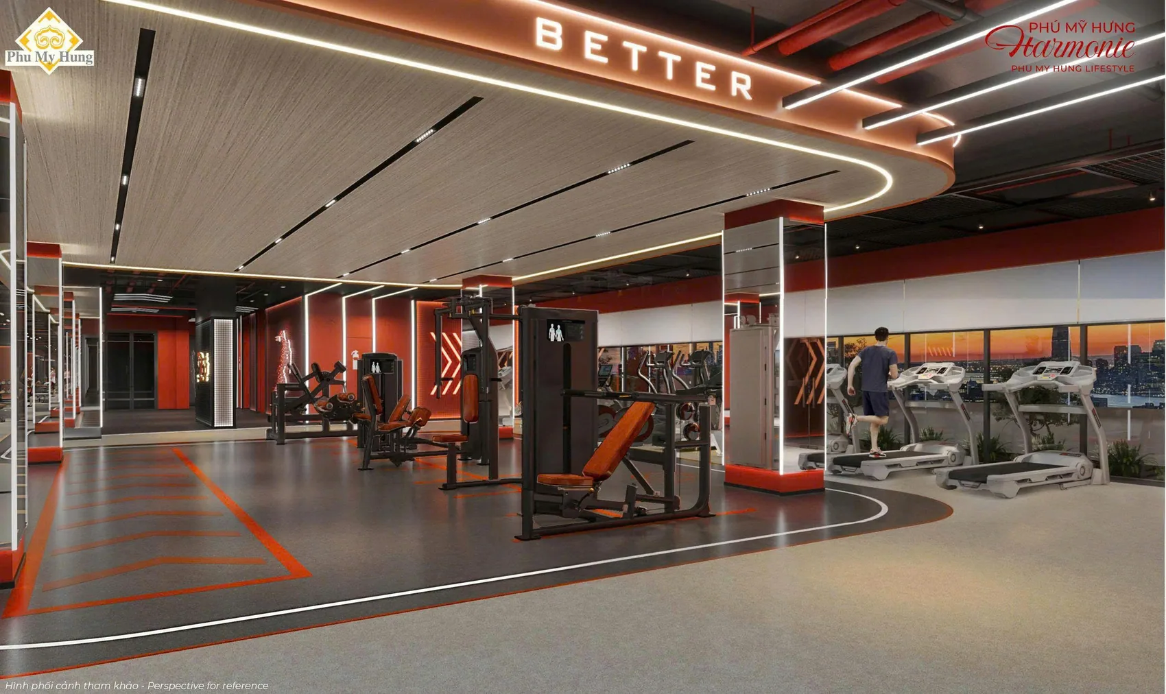 Phòng gym hiện đại