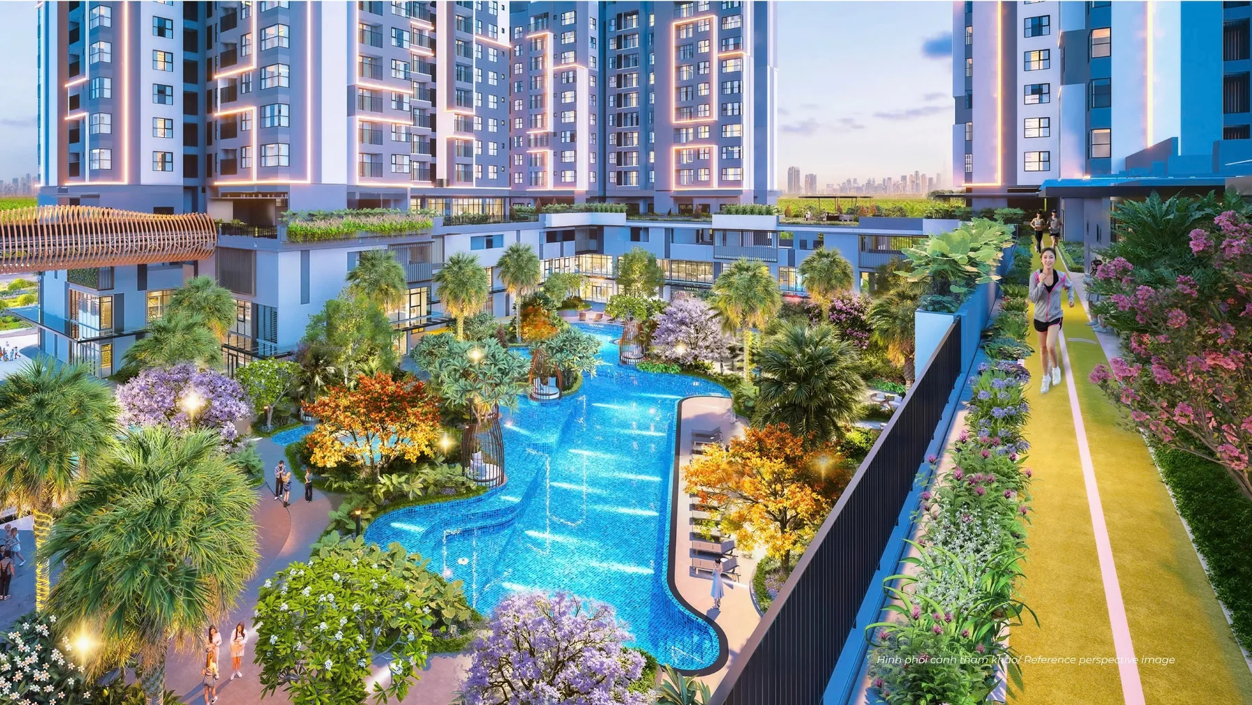 Vườn dạo & hồ bơi trên không