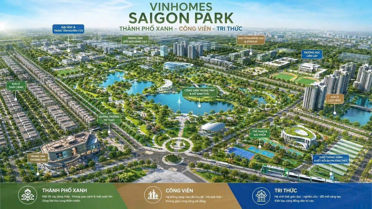 Vinhomes Saigon Park – Thành phố công viên tri thức hàng đầu Châu Á