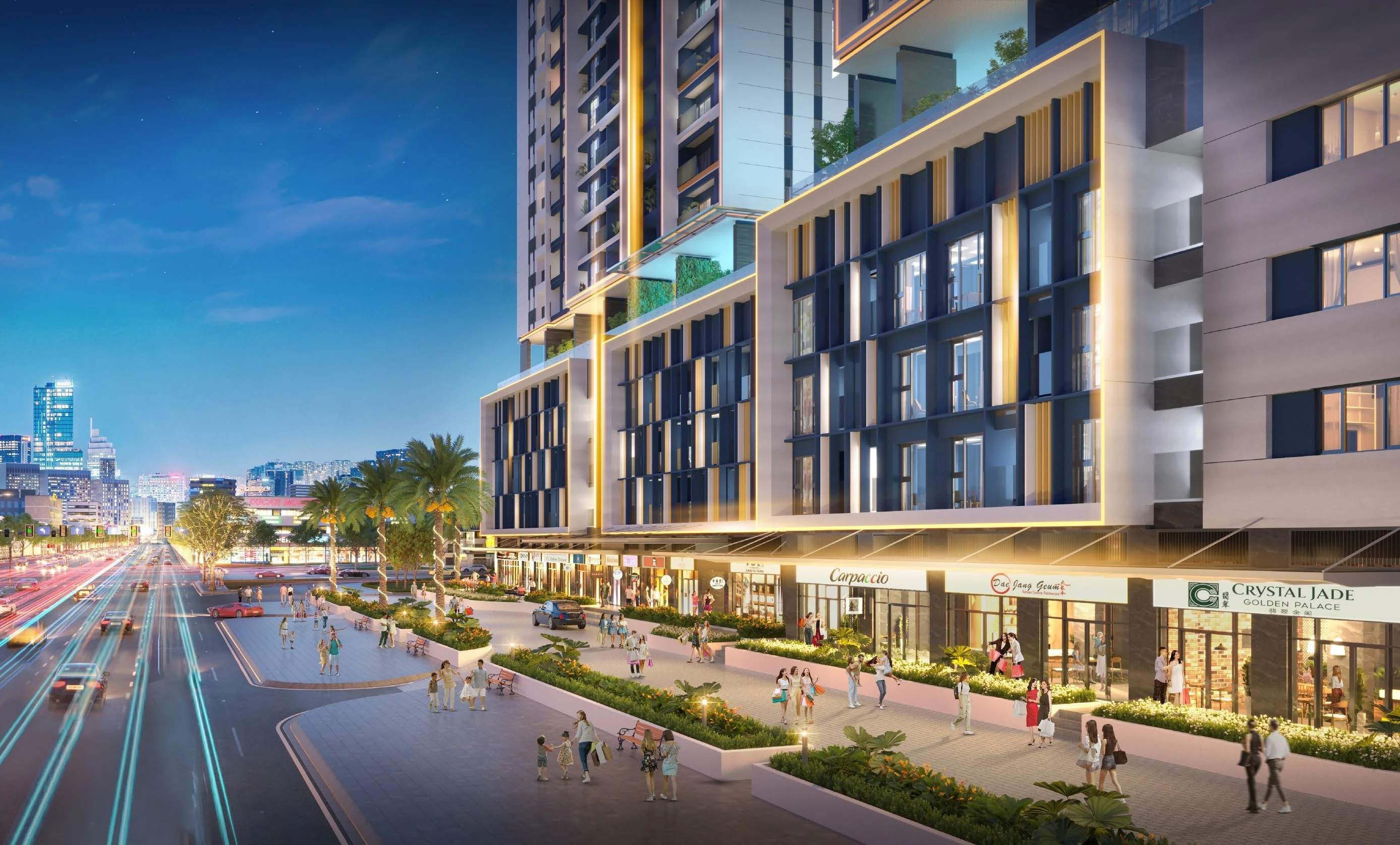 Khối đế thương mại · phối cảnh minh họa