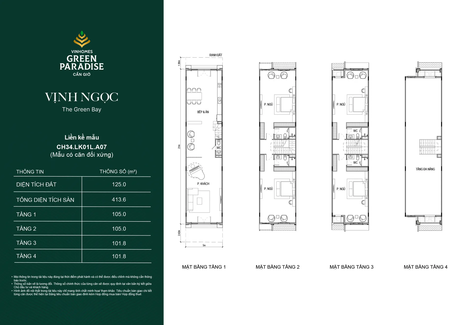 Mặt bằng liền kề khu Vịnh Ngọc — mẫu 2