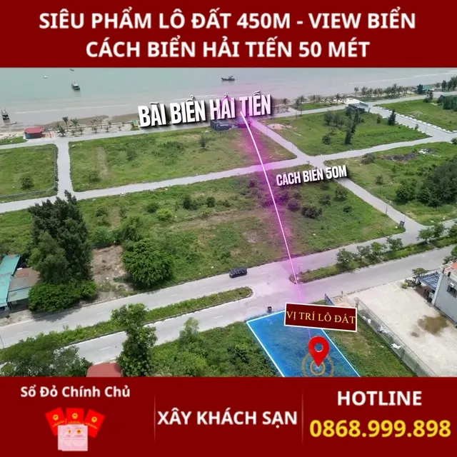 Lô đất 450m² view biển – kinh doanh