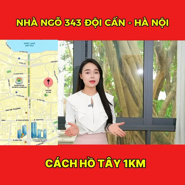 Nhà phố Đội Cấn 43m² mặt tiền 8m
