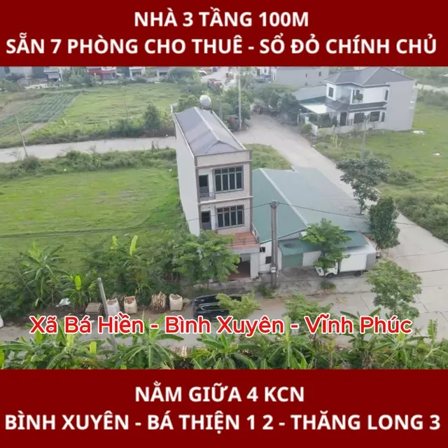 Nhà 3 tầng 7 phòng trọ khép kín